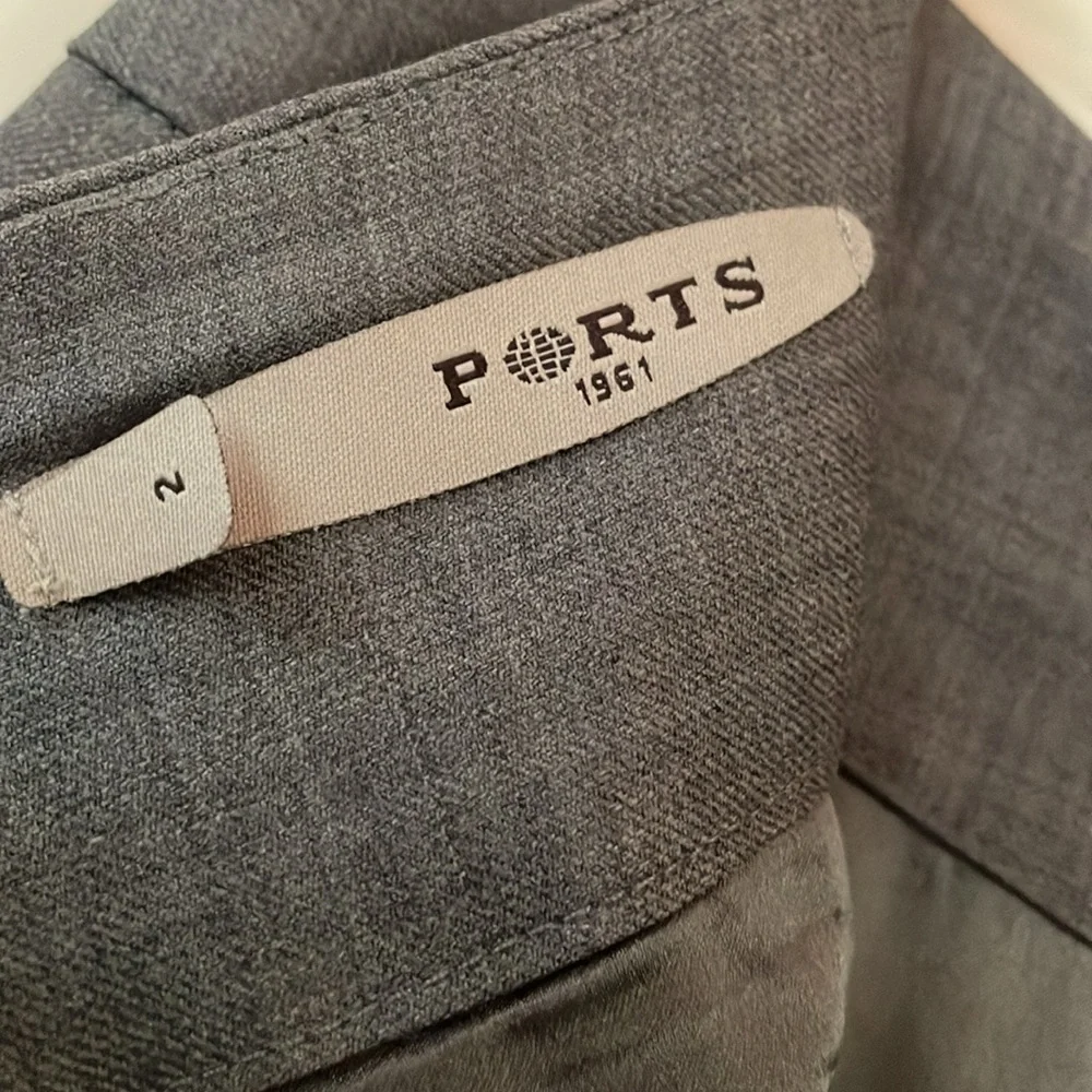 Ports 1961 Lightweight Wool Suiting Midi Skirt, Size 2